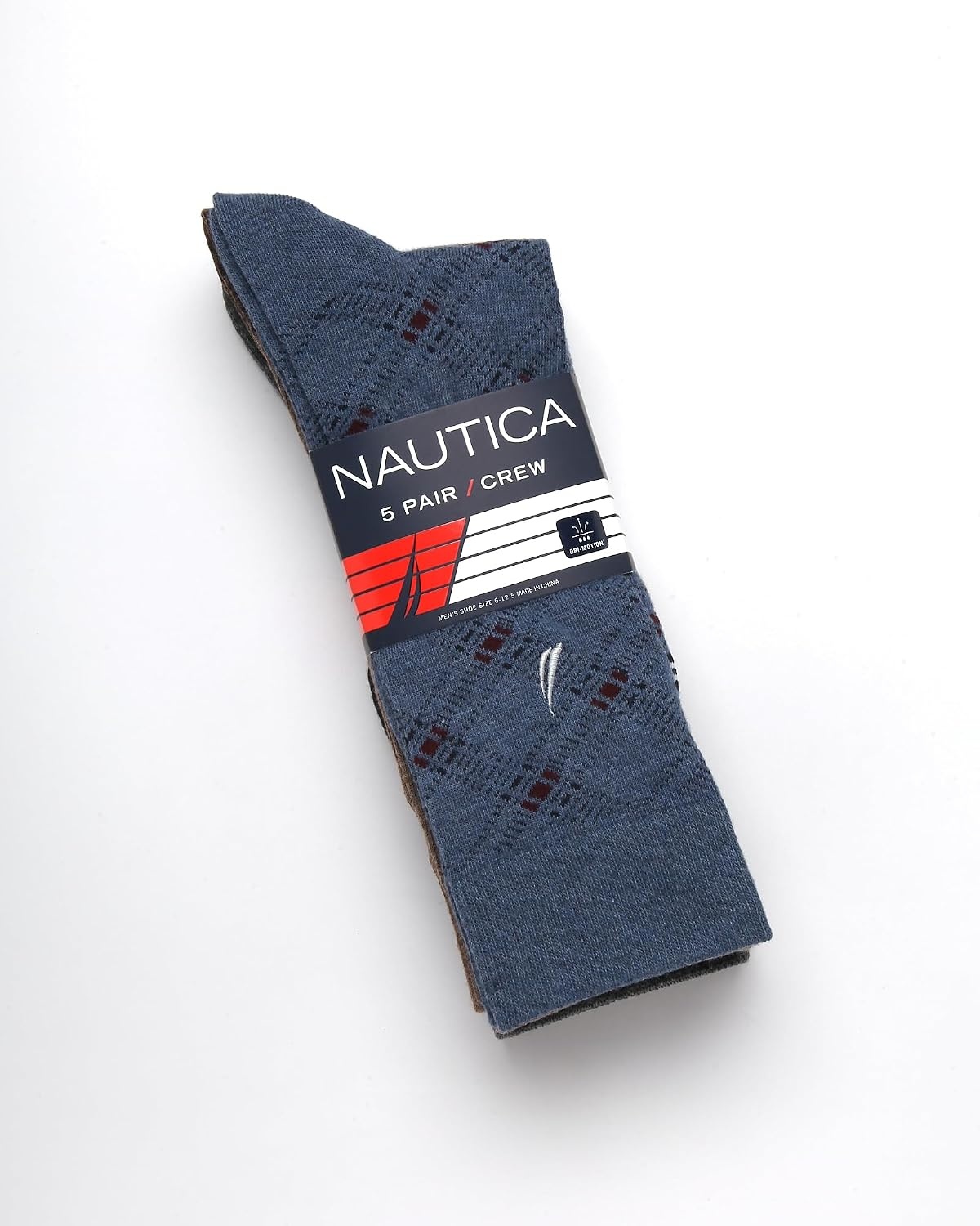 image:imageNautica Mens Dress Socks 5 Pack Breathable Comfort Stretch CrewLength Work Socks for Men for Business Formal Wear 6125Denim Assorted