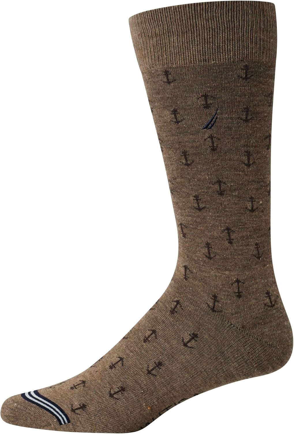 image:imageNautica Mens Dress Socks 5 Pack Breathable Comfort Stretch CrewLength Work Socks for Men for Business Formal Wear 6125KhakiNavyBlack