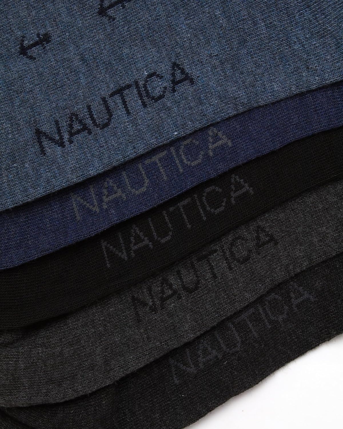 image:imageNautica Mens Dress Socks 5 Pack Breathable Comfort Stretch CrewLength Work Socks for Men for Business Formal Wear 6125Medium Denim Assorted