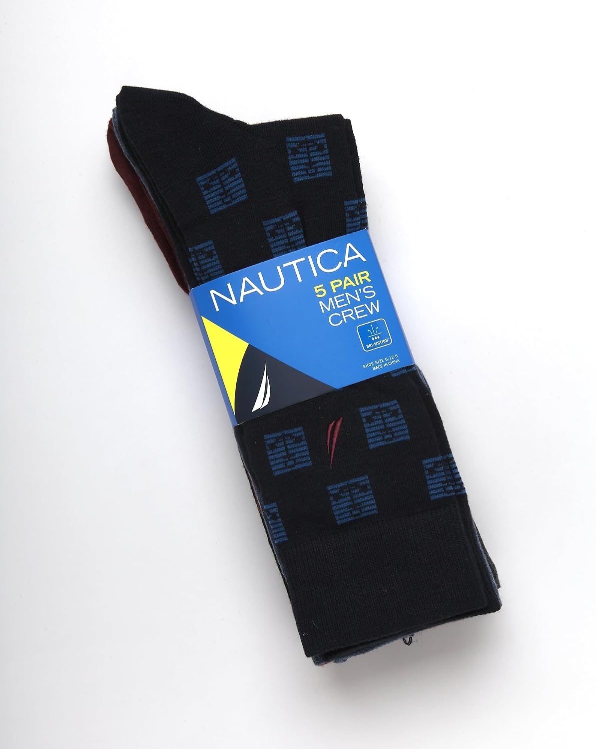 image:imageNautica Mens Dress Socks 5 Pack Breathable Comfort Stretch CrewLength Work Socks for Men for Business Formal Wear 6125Navy Assorted