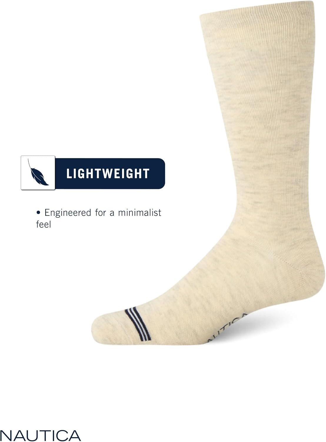 image:imageNautica Mens Dress Socks 5 Pack Breathable Comfort Stretch CrewLength Work Socks for Men for Business Formal Wear 6125NavyGrayBlack