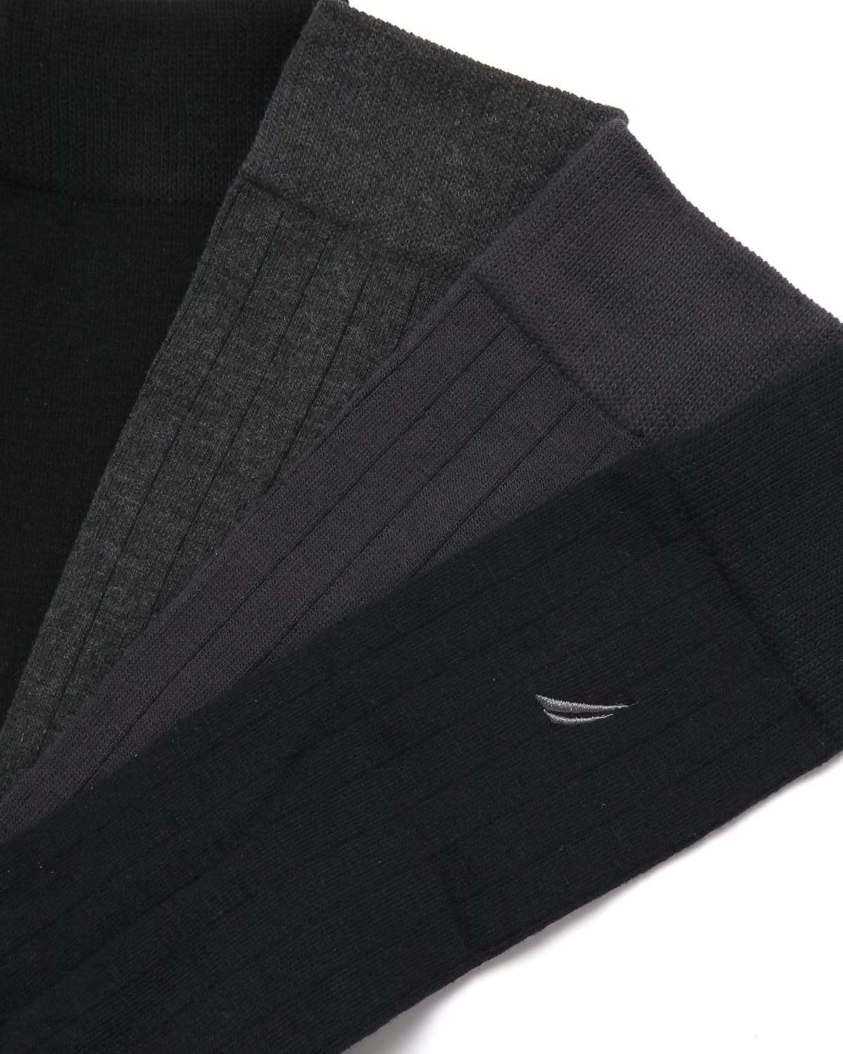 image:imageNautica Mens Dress Socks 5 Pack Breathable Comfort Stretch CrewLength Work Socks for Men for Business Formal Wear 6125NavyGrayBlack