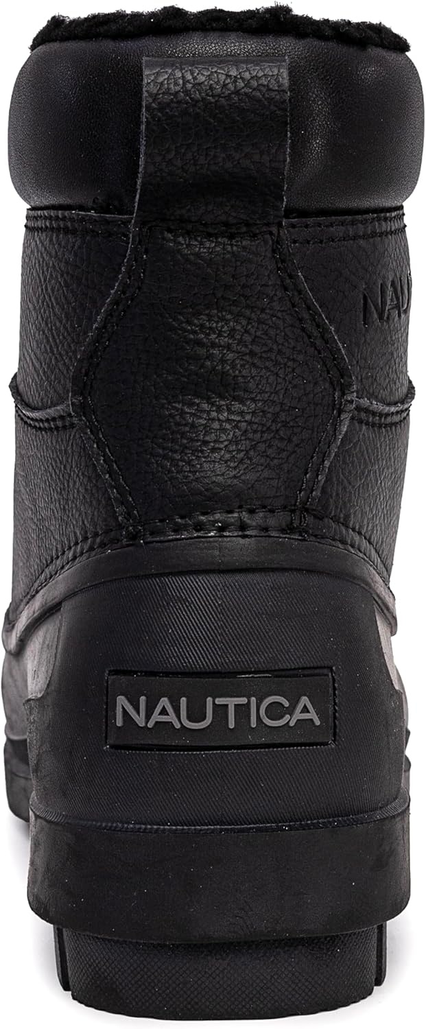 image:imageNautica Mens Duck Boots Waterproof Shell Insulated Snow and Rain Boot LaceUp Winter Shoe Channing Extended Sizes 716Black X Dazo