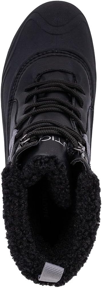 image:imageNautica Mens Duck Boots Waterproof Shell Insulated Snow and Rain Boot LaceUp Winter Shoe Channing Extended Sizes 716Blacktoyon Mid