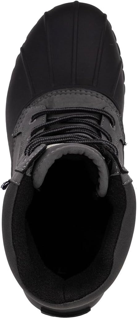 image:imageNautica Mens Duck Boots Waterproof Shell Insulated Snow and Rain Boot LaceUp Winter Shoe Channing Extended Sizes 716CharcoalBlack