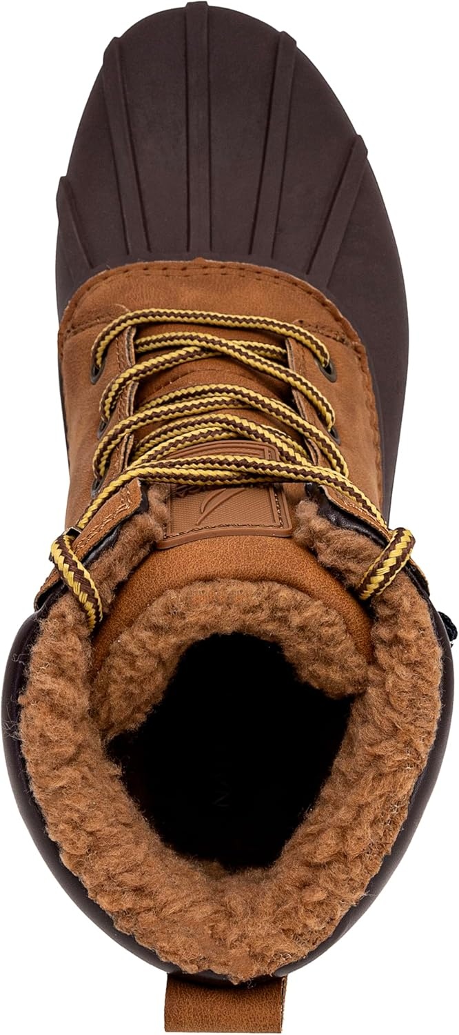 image:imageNautica Mens Duck Boots Waterproof Shell Insulated Snow and Rain Boot LaceUp Winter Shoe Channing Extended Sizes 716Tan Brown X Dazo