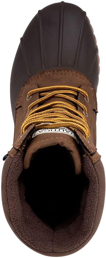 image:imageNautica Mens Duck Boots Waterproof Shell Insulated Snow and Rain Boot LaceUp Winter Shoe Channing Extended Sizes 716TanBrown