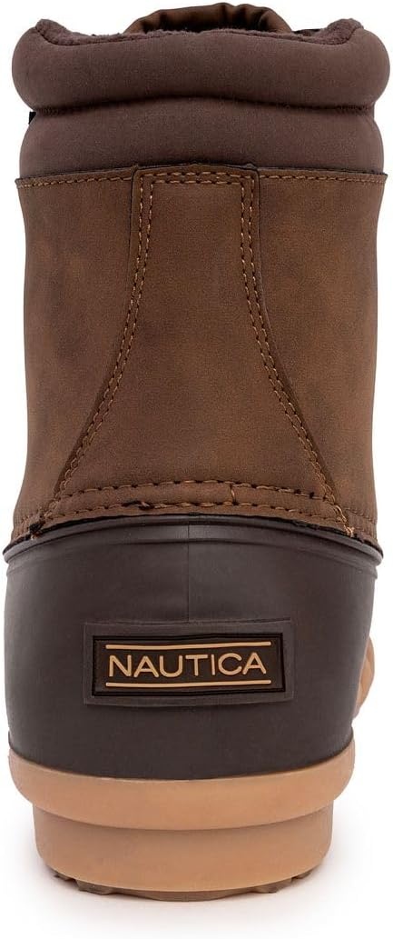 image:imageNautica Mens Duck Boots Waterproof Shell Insulated Snow and Rain Boot LaceUp Winter Shoe Channing Extended Sizes 716TanBrown