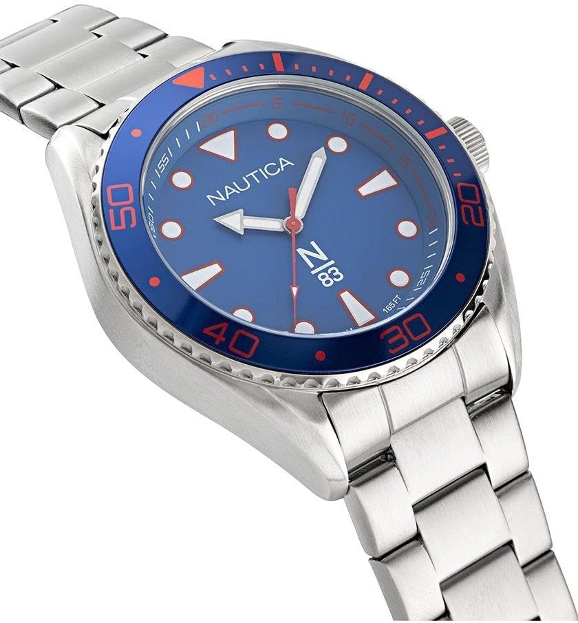 image:imageNautica Mens Finn World WatchSilverBlueSilver