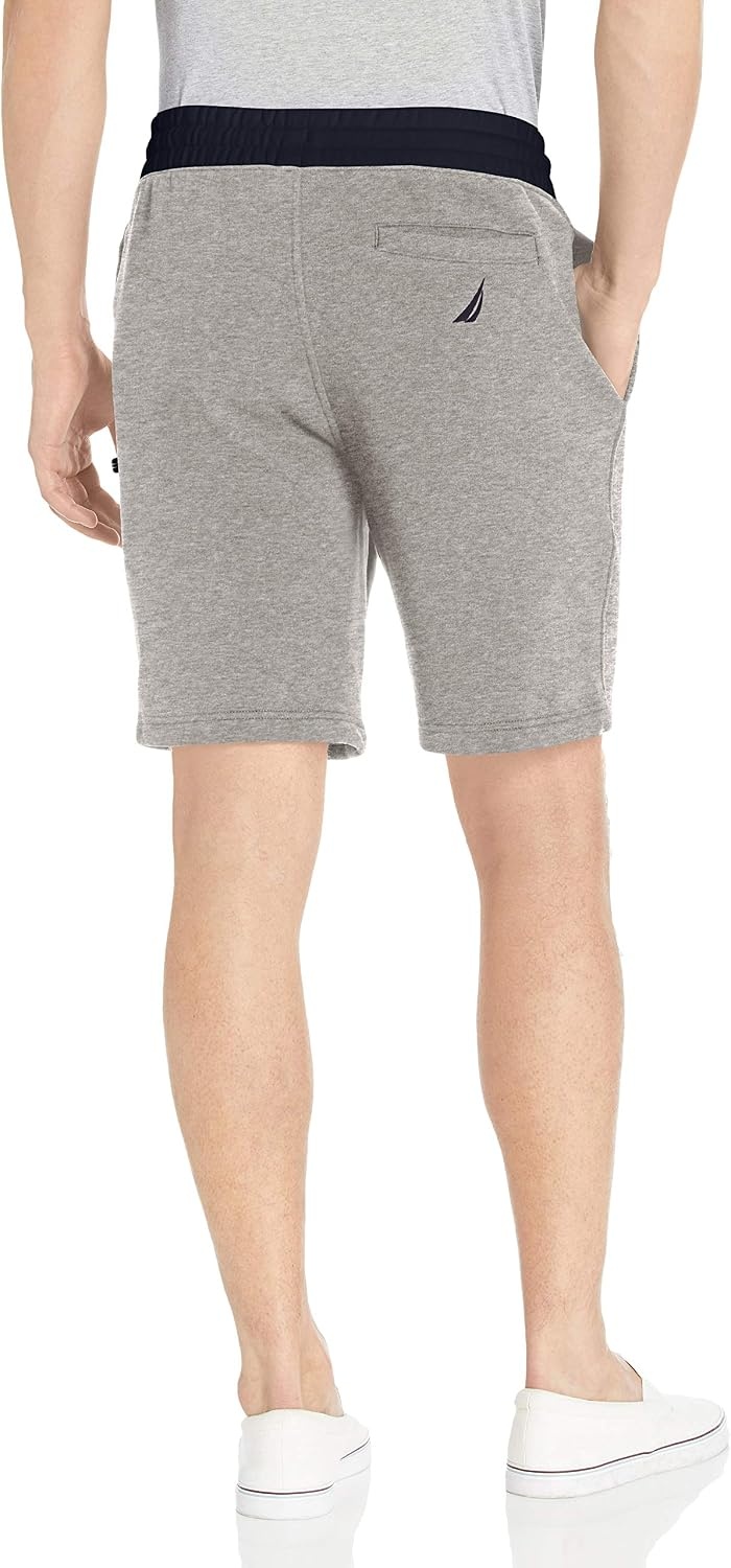 image:imageNautica Mens Fleece Knit Logo ShortsStone Grey Heather