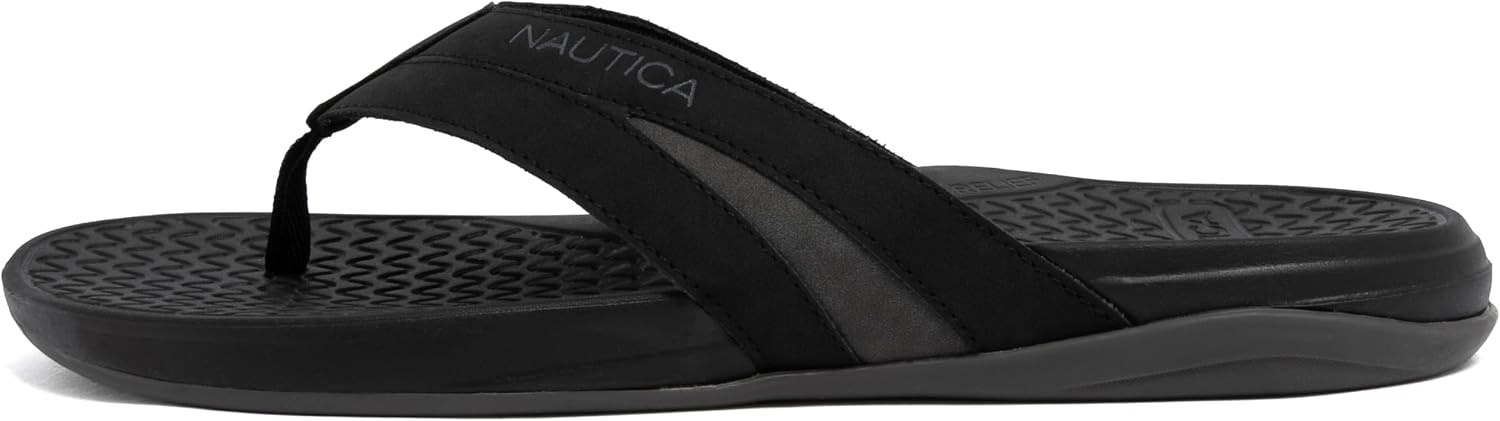 image:imageNautica Mens Flip Flop Beach Sandal Boat Slide Water SlippersBlackdanix