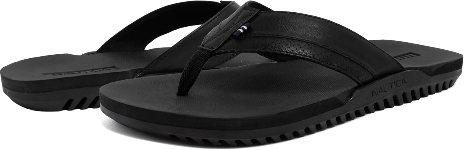 image:imageNautica Mens Flip Flop Beach Sandal Boat Slide Water SlippersBlackfriedrich