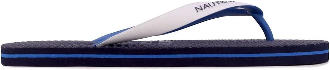 image:imageNautica Mens Flip Flop Beach Sandal Boat Slide Water SlippersJirennavy White