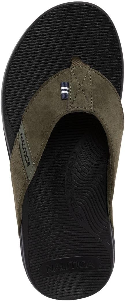 image:imageNautica Mens Flip Flop Beach Sandal Boat Slide Water SlippersOlivewelsey