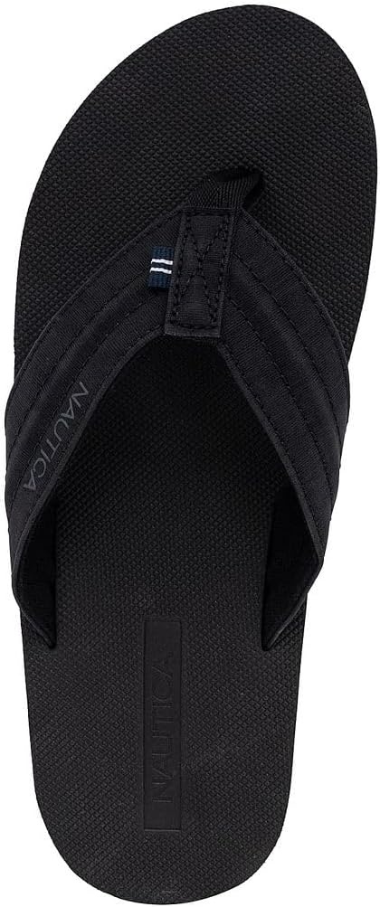 image:imageNautica Mens Flip Flop Beach Sandal Boat Slide Water SlippersStreak Black