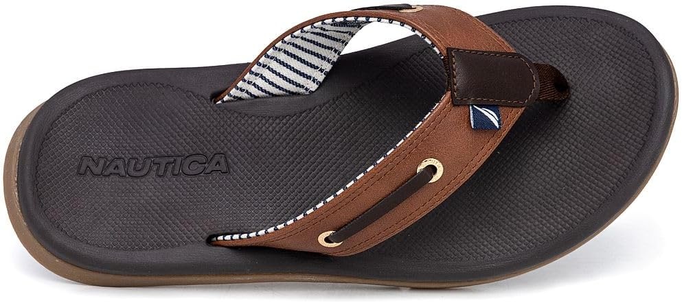 image:imageNautica Mens Flip Flop Beach Sandal Boat Slide Water SlippersTancasted