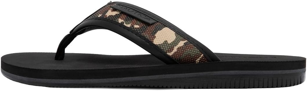 image:imageNautica Mens Flip Flop Shower Sandals Slides Comfortable Waterproof Beach Footwear SlipOn Thong MediumWide WidthBlack Camomundoro