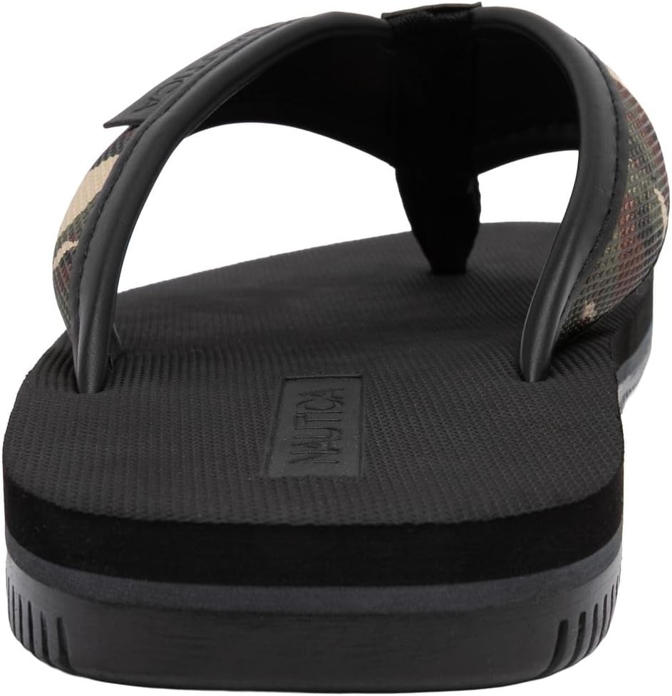 image:imageNautica Mens Flip Flop Shower Sandals Slides Comfortable Waterproof Beach Footwear SlipOn Thong MediumWide WidthBlack Camomundoro