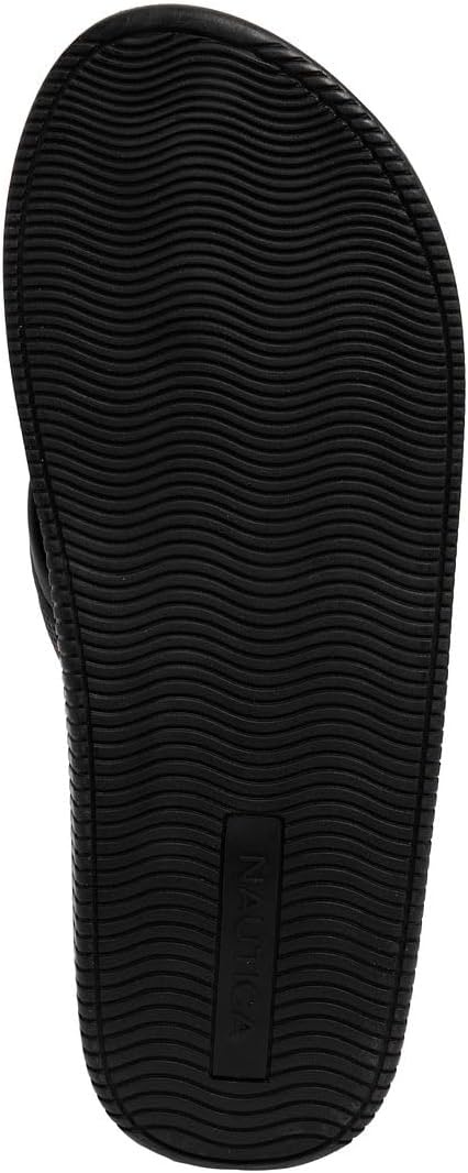 image:imageNautica Mens Flip Flop Shower Sandals Slides Comfortable Waterproof Beach Footwear SlipOn Thong MediumWide WidthBlack Camomundoro