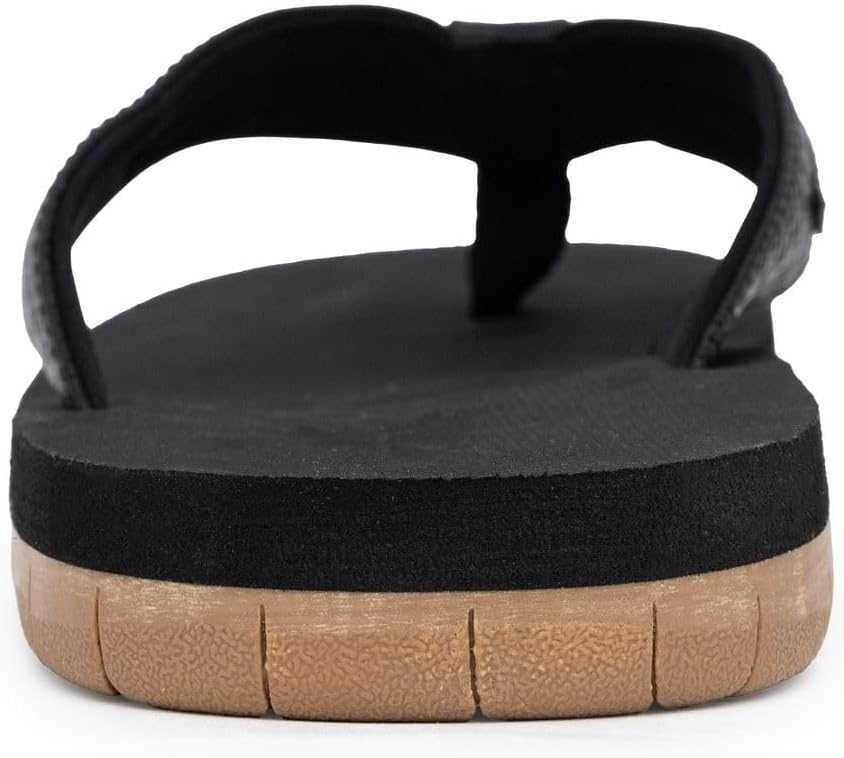 image:imageNautica Mens Flip Flop Shower Sandals Slides Comfortable Waterproof Beach Footwear SlipOn Thong MediumWide WidthBlackwoven