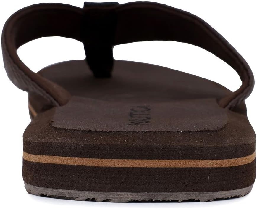 image:imageNautica Mens Flip Flop Shower Sandals Slides Comfortable Waterproof Beach Footwear SlipOn Thong MediumWide WidthBrowntidor