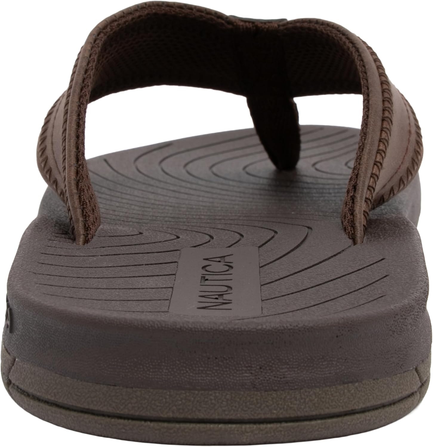image:imageNautica Mens Flip Flop Shower Sandals Slides Comfortable Waterproof Beach Footwear SlipOn Thong MediumWide WidthChocolateandriel
