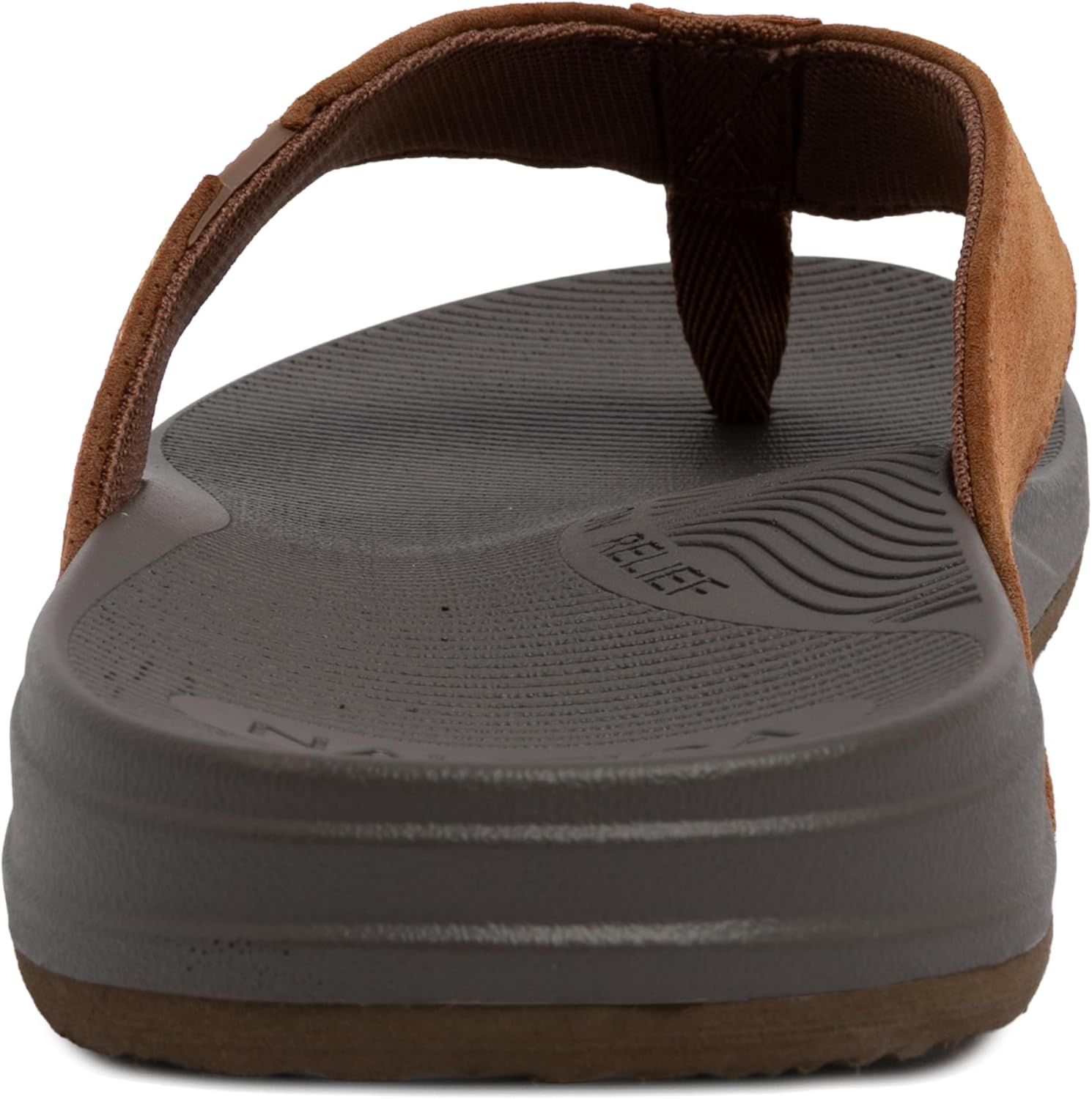 image:imageNautica Mens Flip Flop Shower Sandals Slides Comfortable Waterproof Beach Footwear SlipOn Thong MediumWide WidthCognacwelsey