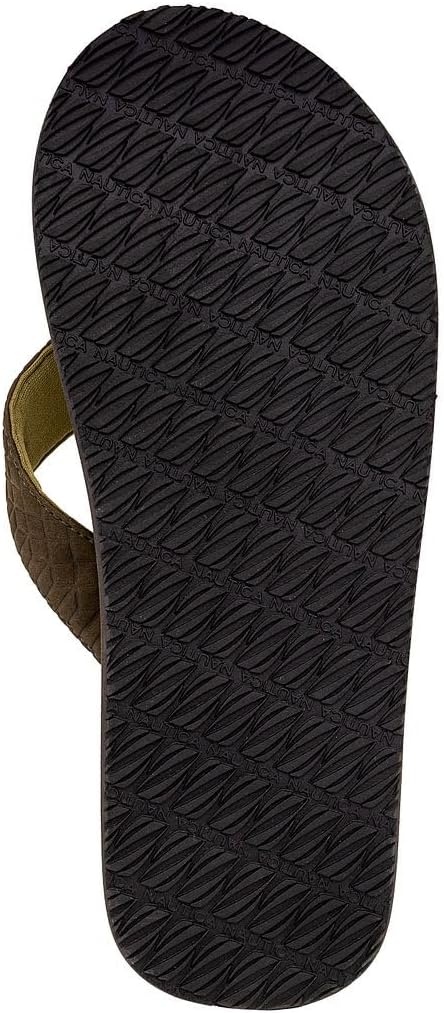 image:imageNautica Mens Flip Flop Shower Sandals Slides Comfortable Waterproof Beach Footwear SlipOn Thong MediumWide WidthOlivetidor