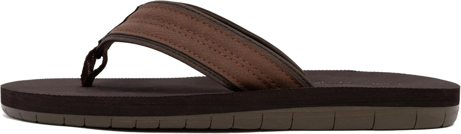 image:imageNautica Mens Flip Flop Shower Sandals Slides Comfortable Waterproof Beach Footwear SlipOn Thong MediumWide WidthTanthon