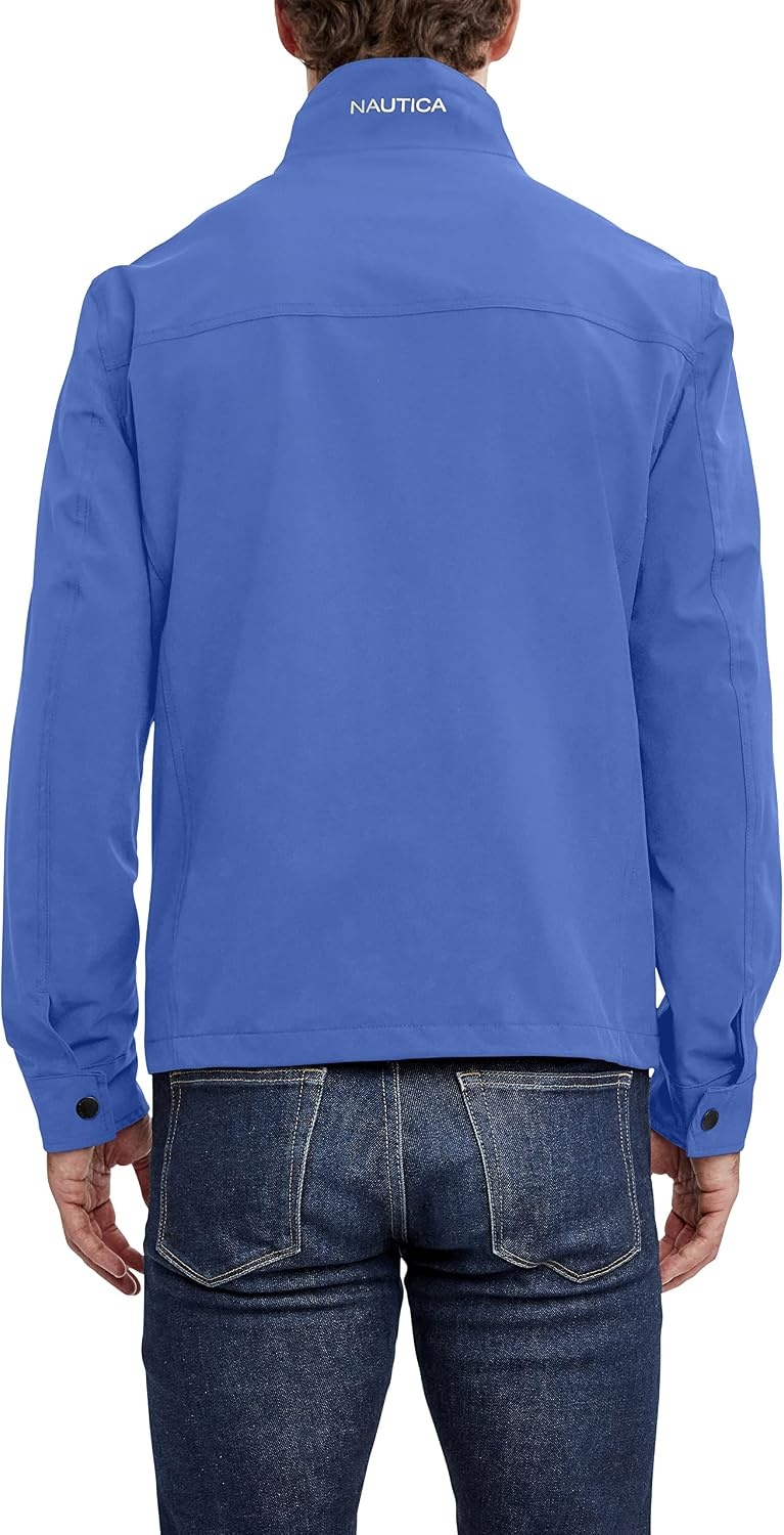 image:imageNautica Mens Golf Jacket Casual Wear Windbreaker Jacket Regular Big amp Tall SizesArctic Blue