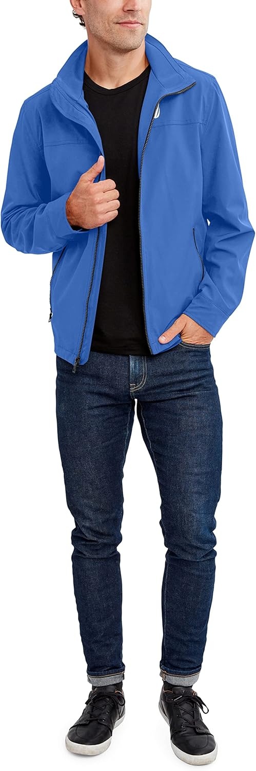 image:imageNautica Mens Golf Jacket Casual Wear Windbreaker Jacket Regular Big amp Tall SizesArctic Blue