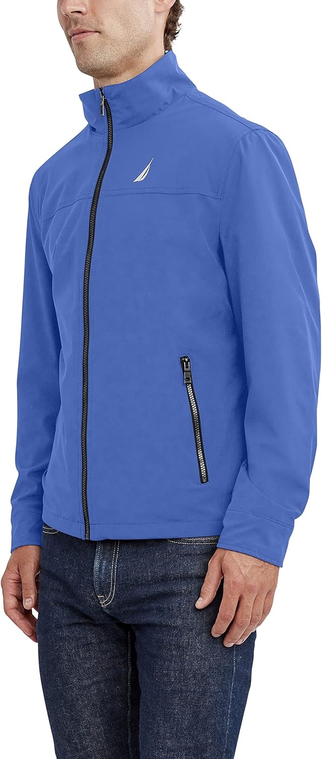 image:imageNautica Mens Golf Jacket Casual Wear Windbreaker Jacket Regular Big amp Tall SizesArctic Blue