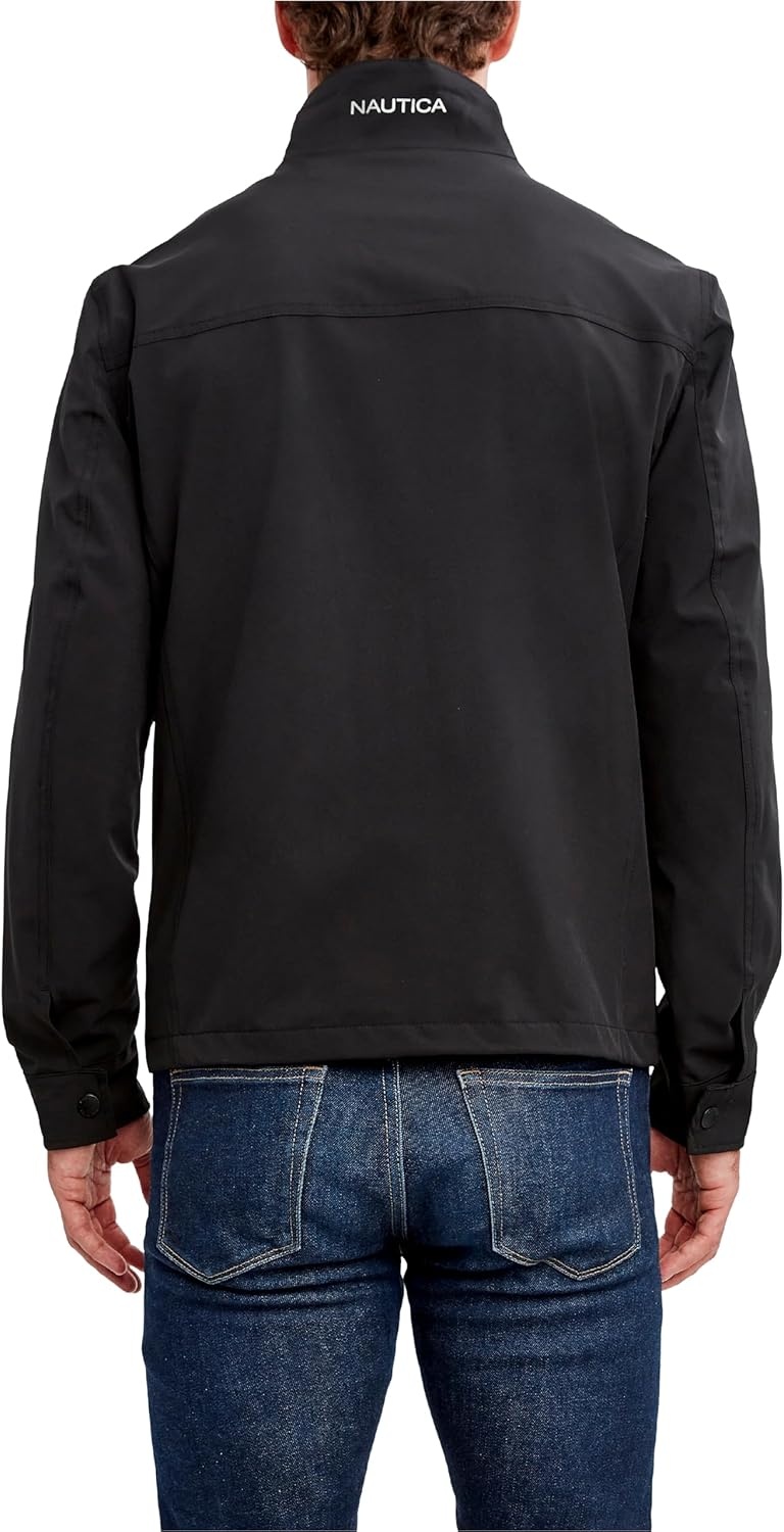 image:imageNautica Mens Golf Jacket Casual Wear Windbreaker Jacket Regular Big amp Tall SizesBlack