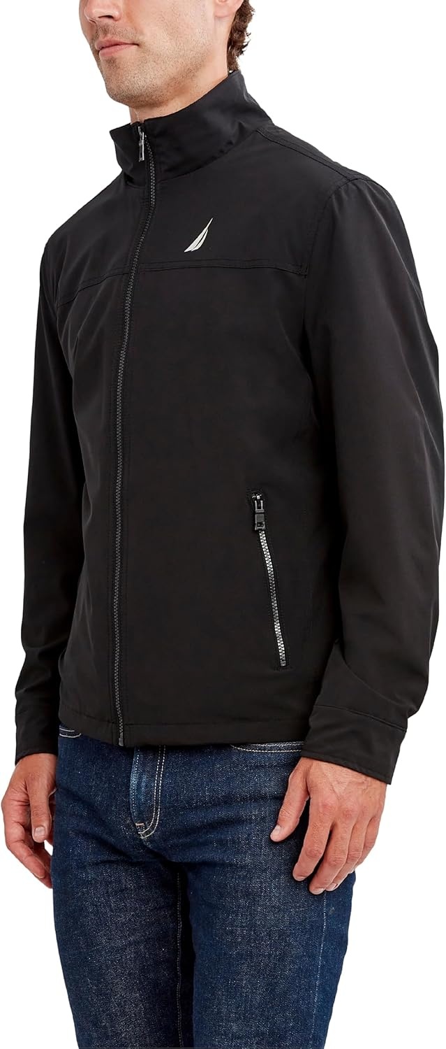image:imageNautica Mens Golf Jacket Casual Wear Windbreaker Jacket Regular Big amp Tall SizesBlack