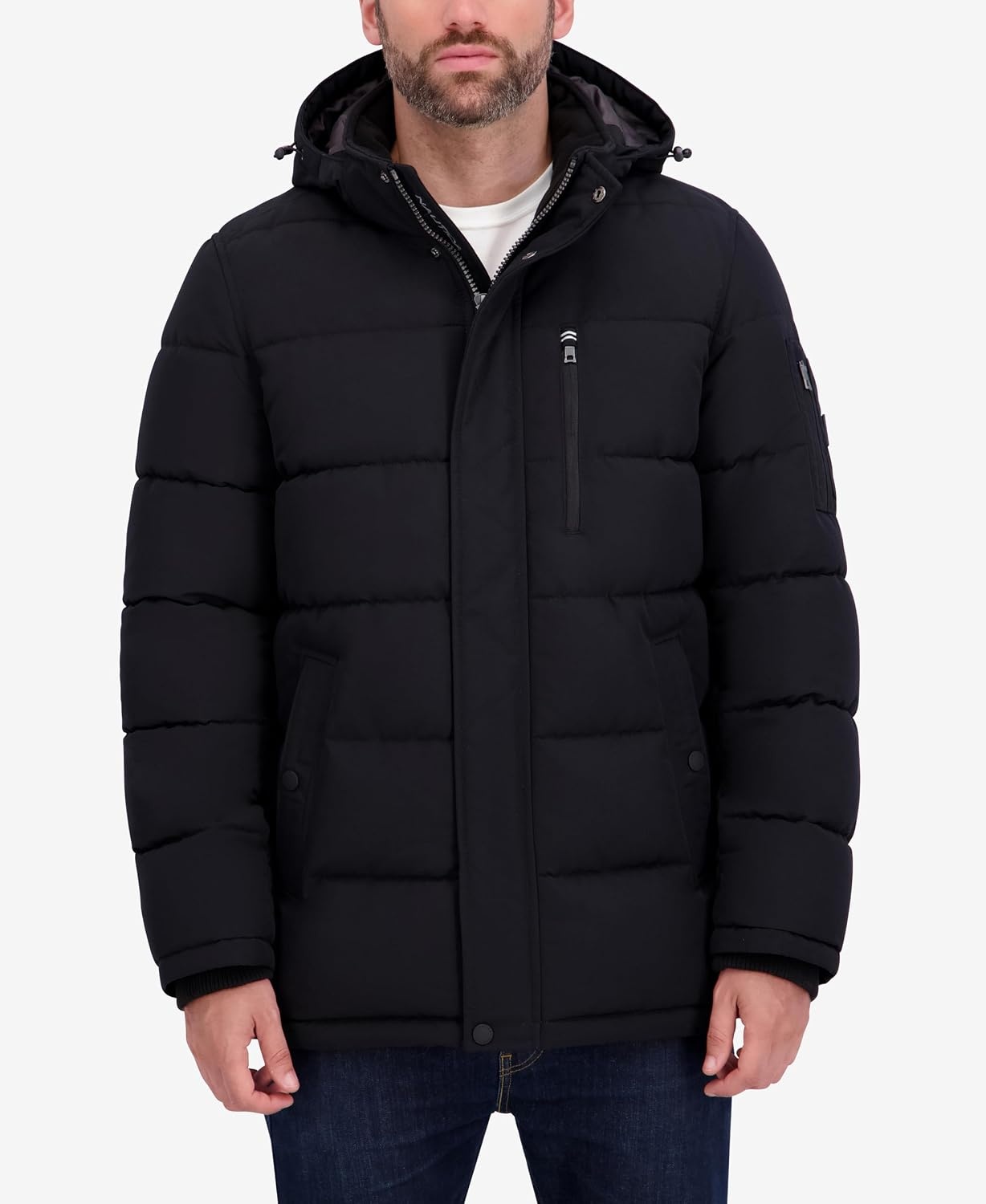 image:imageNautica Mens Heavyweight Puffer Jacket Parka Winter Coat Regular Big amp Tall SizesBlack