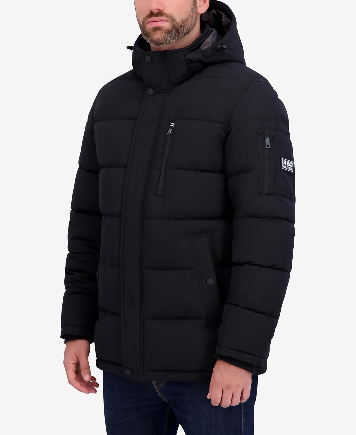 image:imageNautica Mens Heavyweight Puffer Jacket Parka Winter Coat Regular Big amp Tall SizesBlack