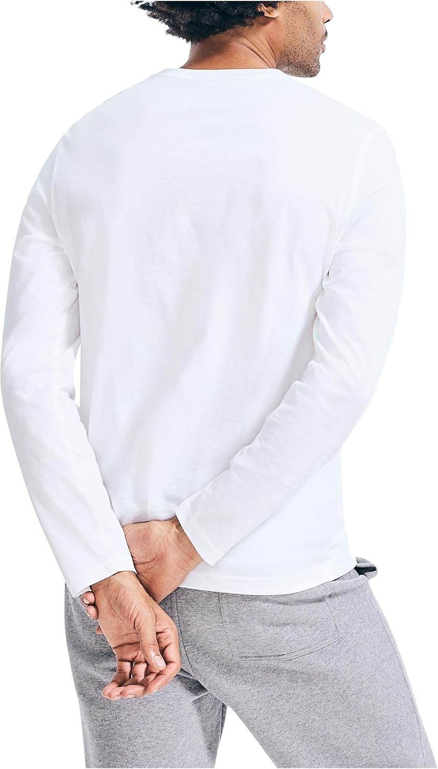 image:imageNautica Mens JClass Logo Long Sleeve TShirtBright White
