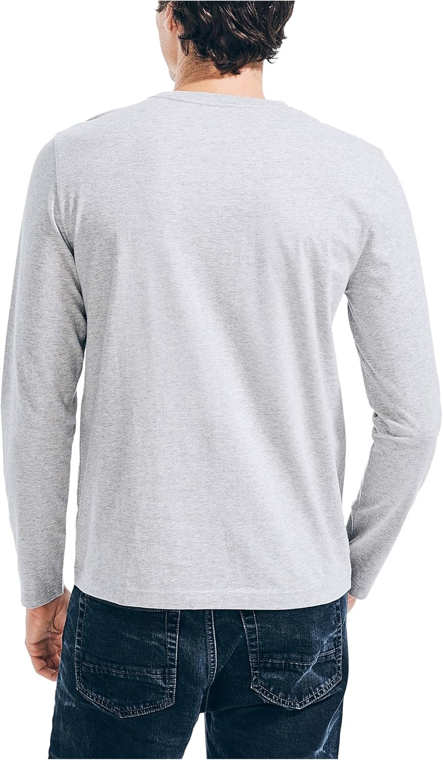 image:imageNautica Mens JClass Logo Long Sleeve TShirtGrey Heather