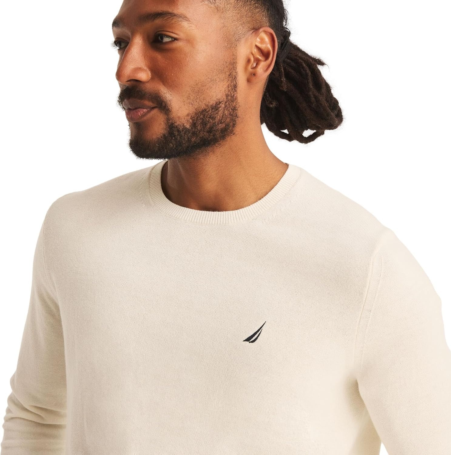 image:imageNautica Mens JClass Logo Long Sleeve TShirtMarshmallow