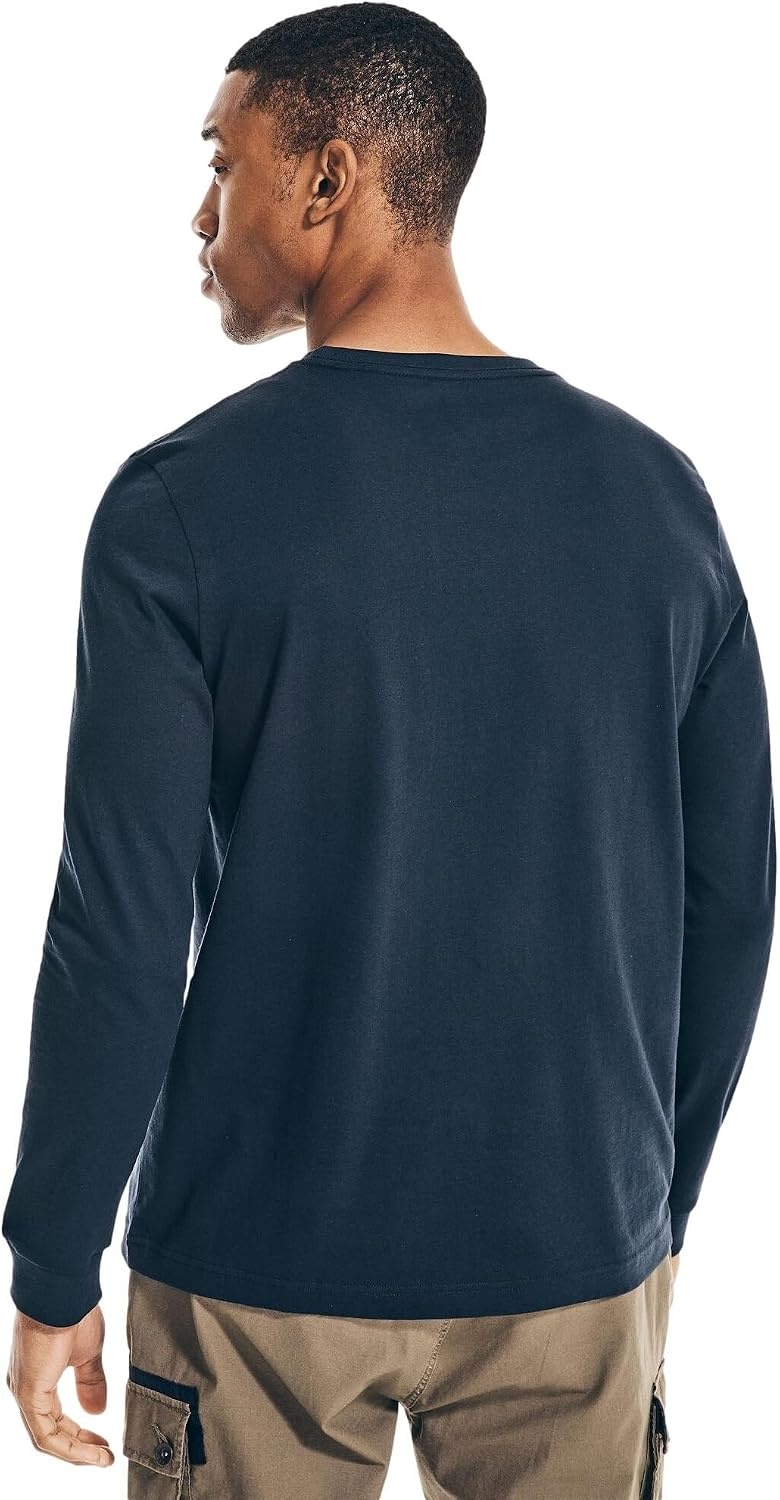 image:imageNautica Mens JClass Logo Long Sleeve TShirtNavy Seas