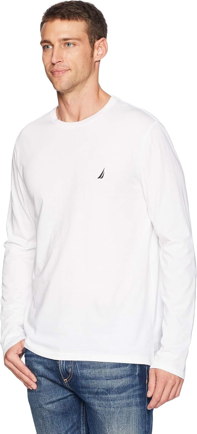 image:imageNautica Mens JClass Logo Long Sleeve TShirtNew Bright White