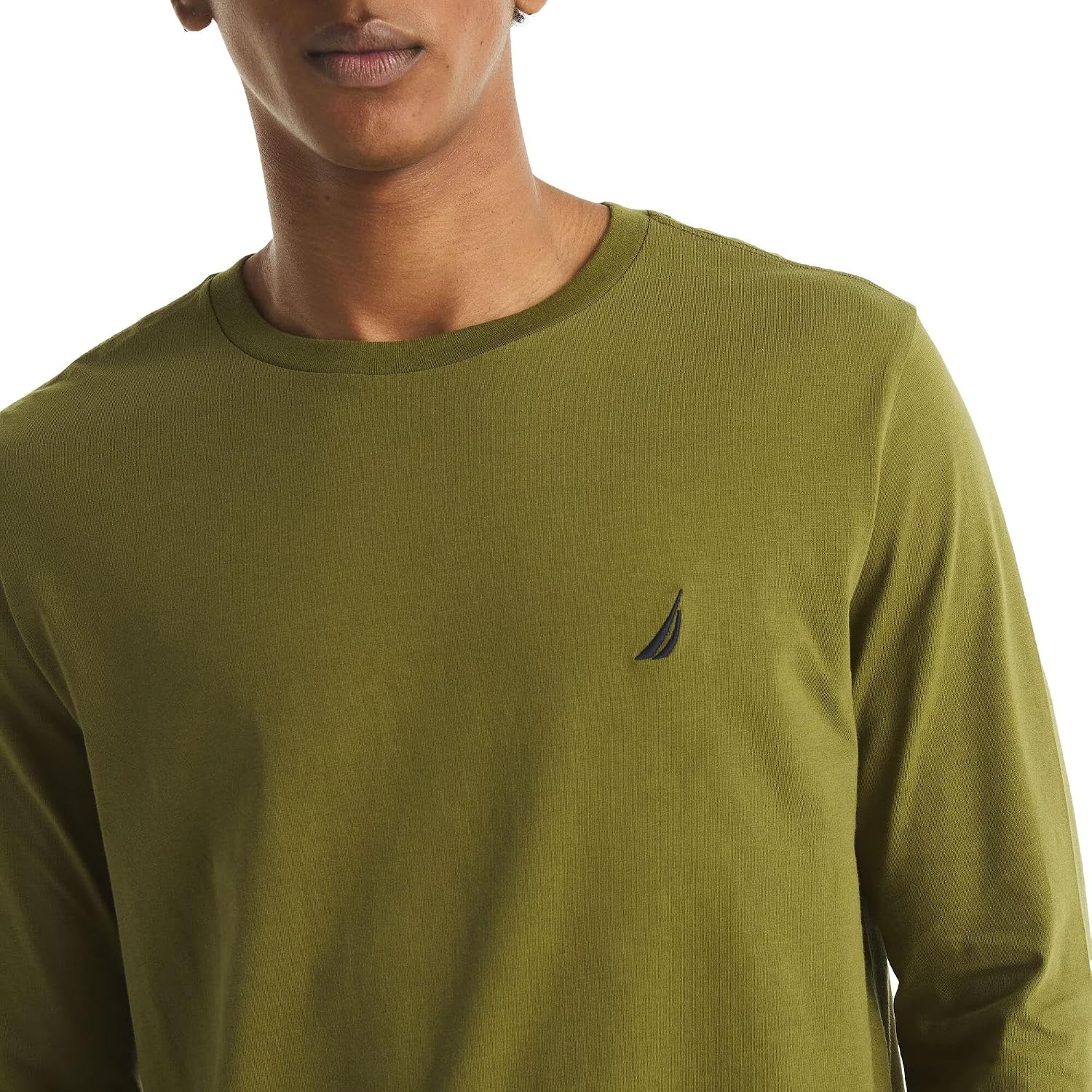 image:imageNautica Mens JClass Logo Long Sleeve TShirtNew Cape Olive