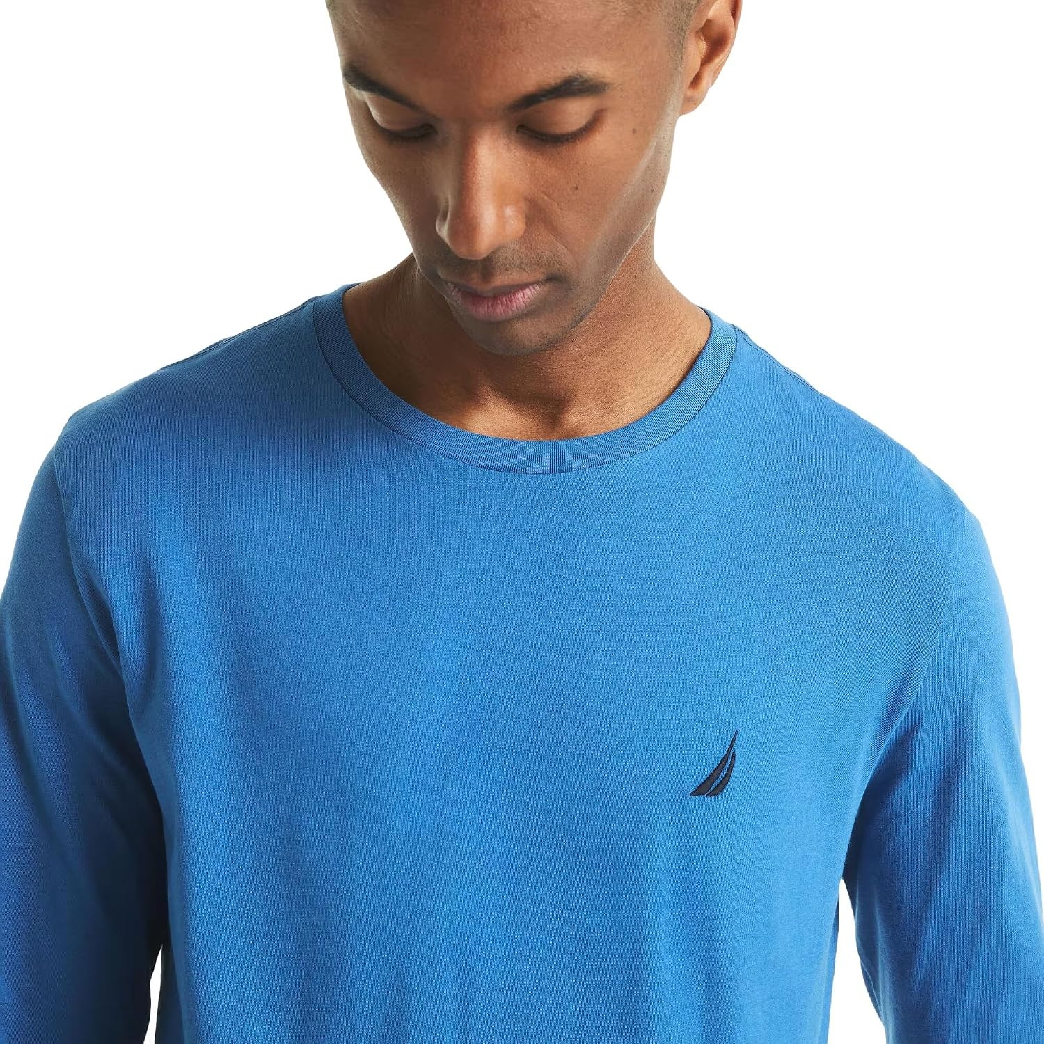 image:imageNautica Mens JClass Logo Long Sleeve TShirtNew Delft Blue