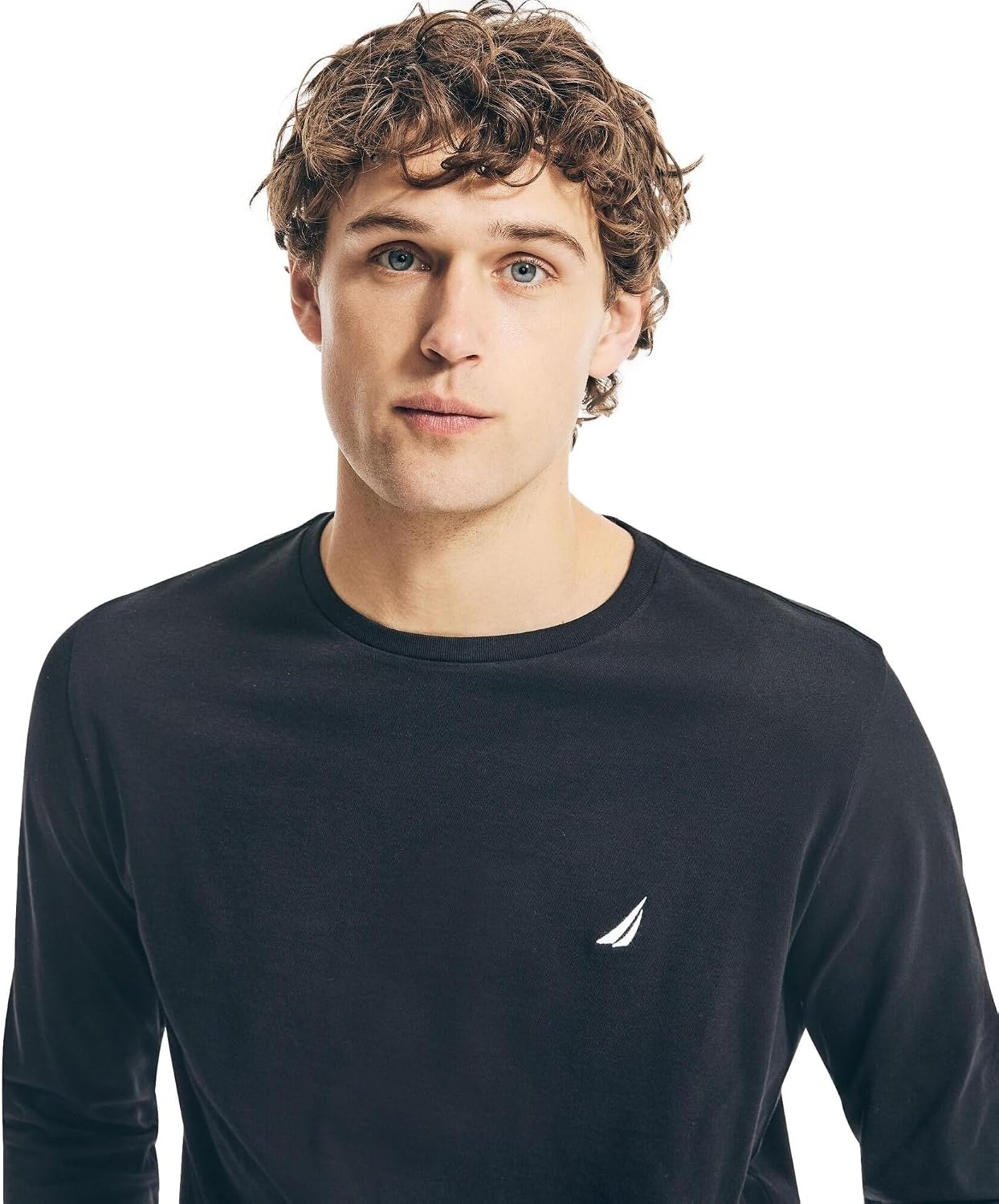 image:imageNautica Mens JClass Logo Long Sleeve TShirtNight Black