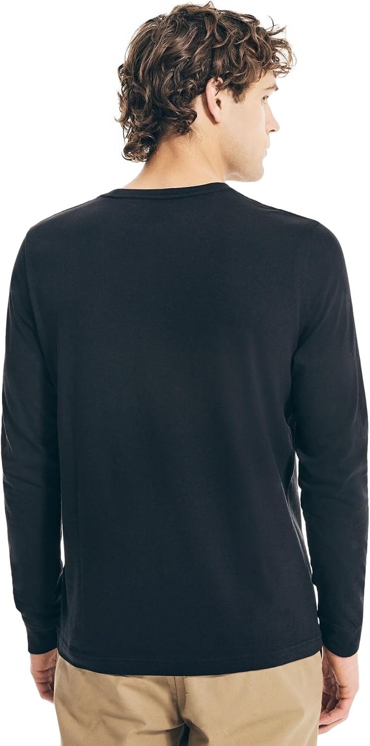 image:imageNautica Mens JClass Logo Long Sleeve TShirtNight Black