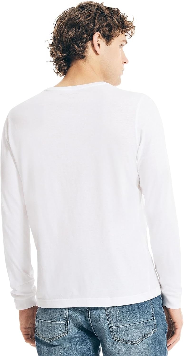 image:imageNautica Mens JClass Logo Long Sleeve TShirtOptic White