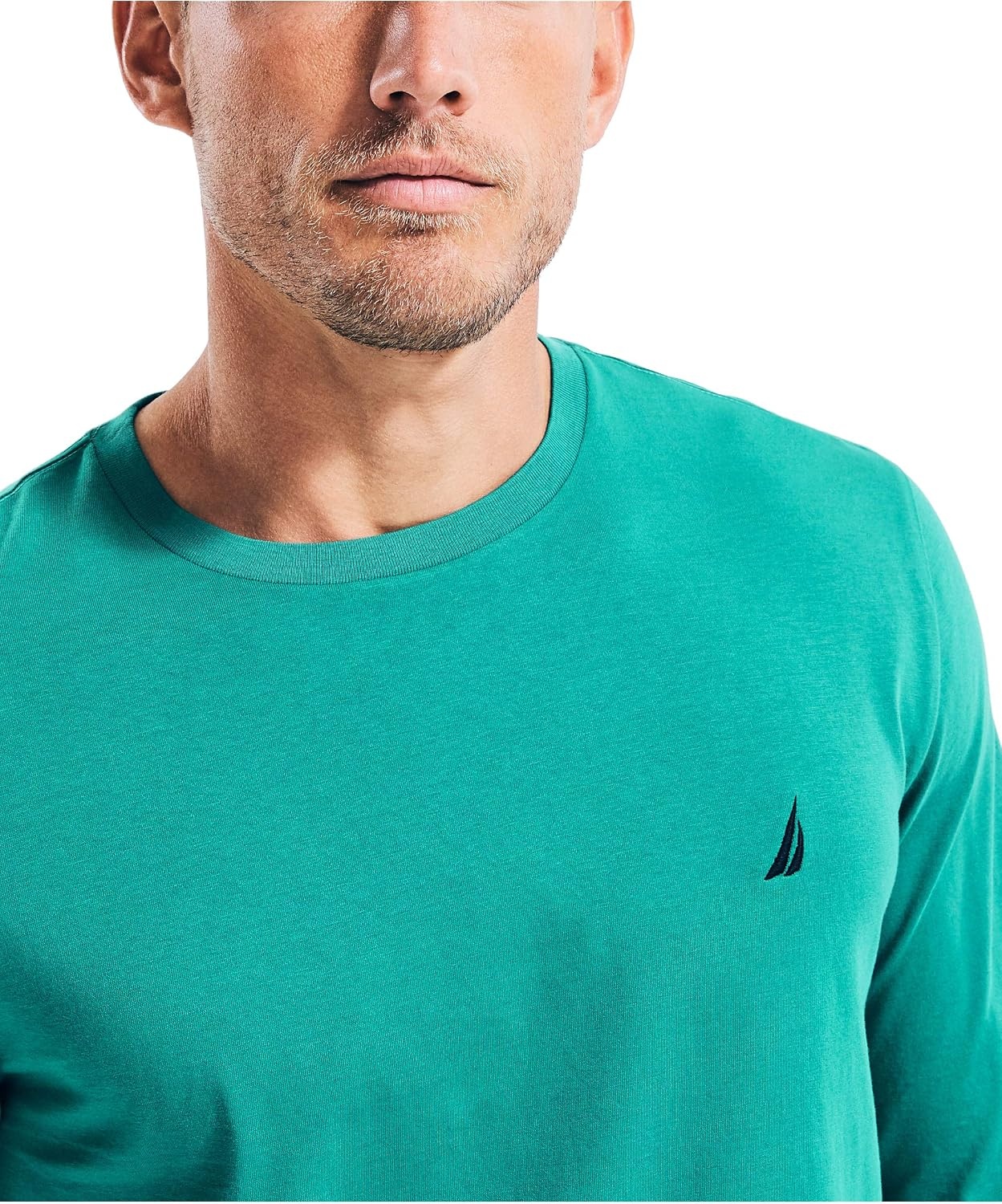 image:imageNautica Mens JClass Logo Long Sleeve TShirtParasail Green