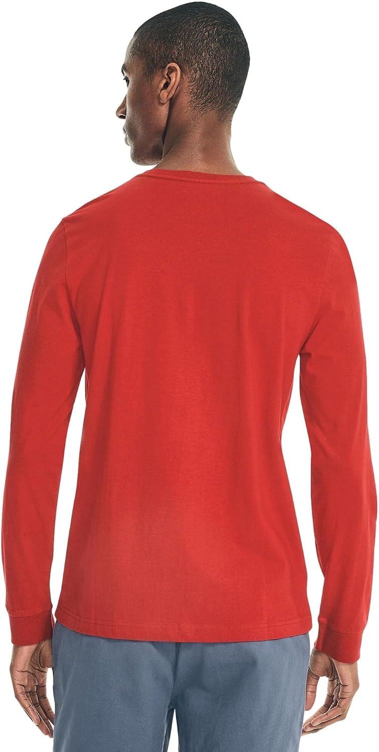 image:imageNautica Mens JClass Logo Long Sleeve TShirtRed