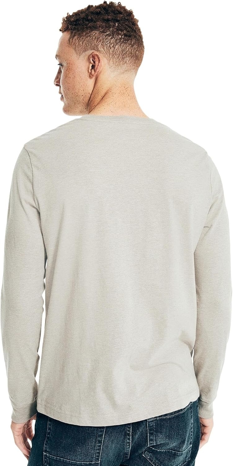 image:imageNautica Mens JClass Logo Long Sleeve TShirtSmoke Grey Heather