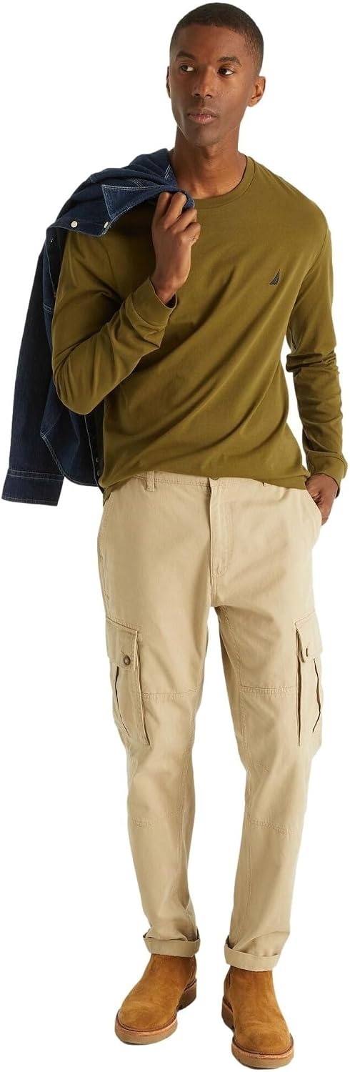 image:imageNautica Mens JClass Logo Long Sleeve TShirtThe Dark Olive